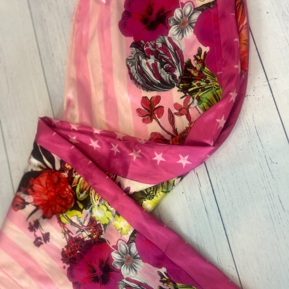 new VICTORIA'S SECRET satin tie waist wide leg pj pants s short - Picture 2 of 2
